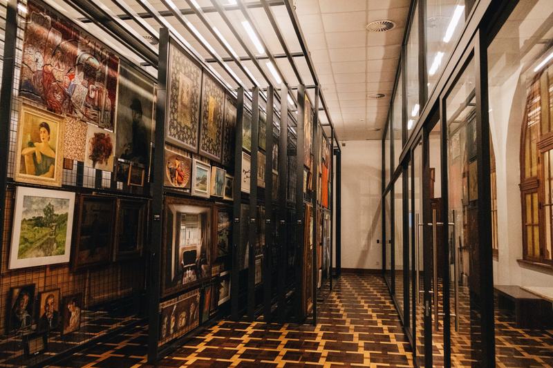 The new storage facility for the MARGS collection was installed in 2025 on an elevated floor visible to the public. Credit Ana Chini