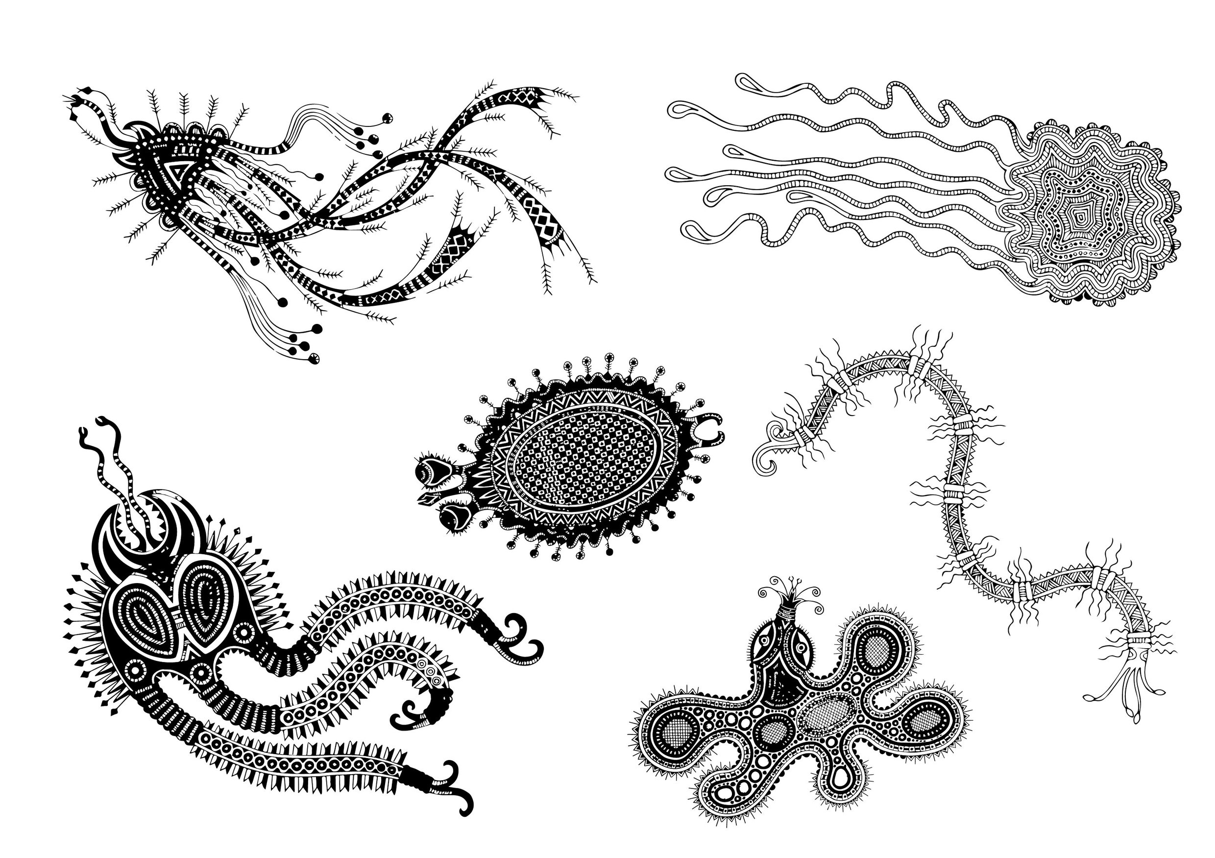 5_Cemelesai TAKIVALET, Virus Series (Sketch) , 2020, drawings and mural ©Cemelesai TAKIVALET.jpg