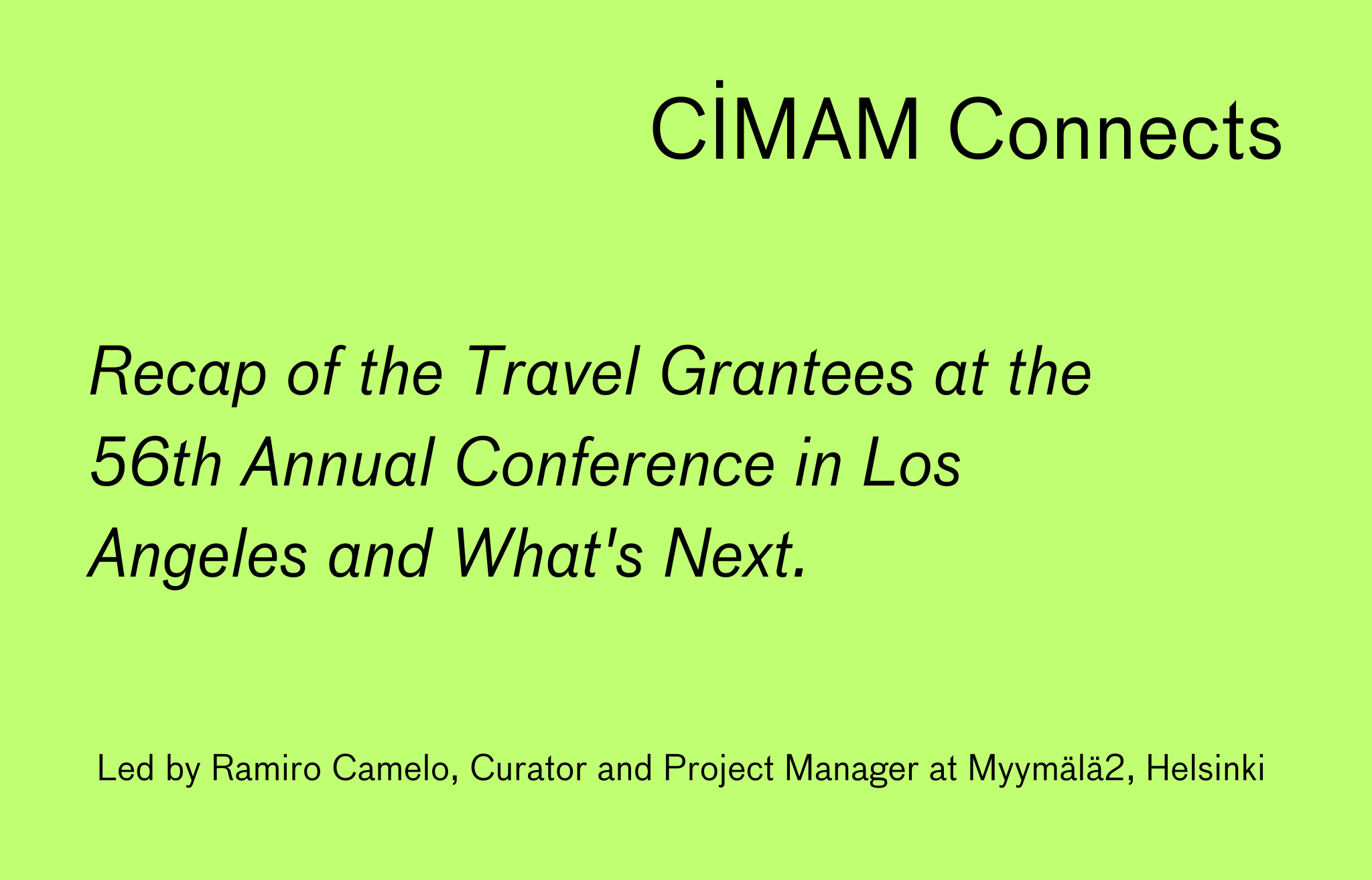 CIMAM Connects_2025_1