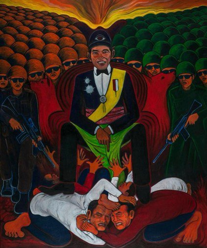 Yos Suprapro, KONOHA, Acrylic on Canvas, 180 x 160 cm, Collection of Artist. Image courtesy of the artist.